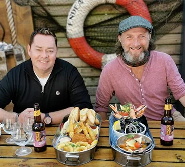 Neven McGuire with Mark McHale at The Bloody Stream Pub