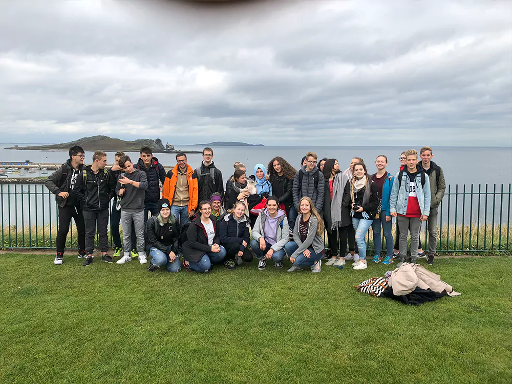 Students groups on Howth Cliff Walk
