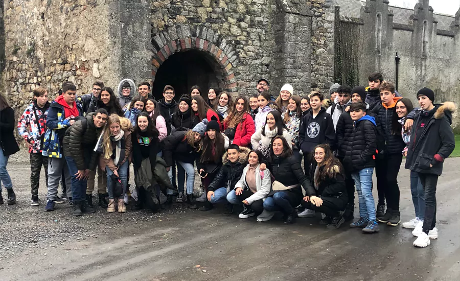 Spanish student group at Howth castle
