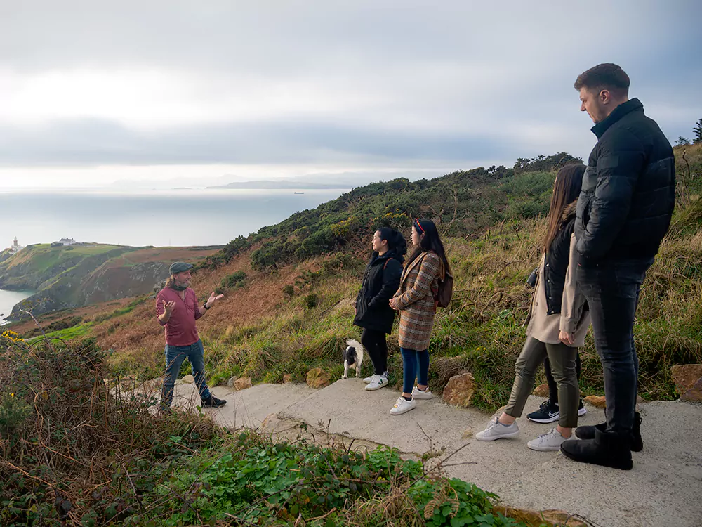 Mark explaining the History of Howth