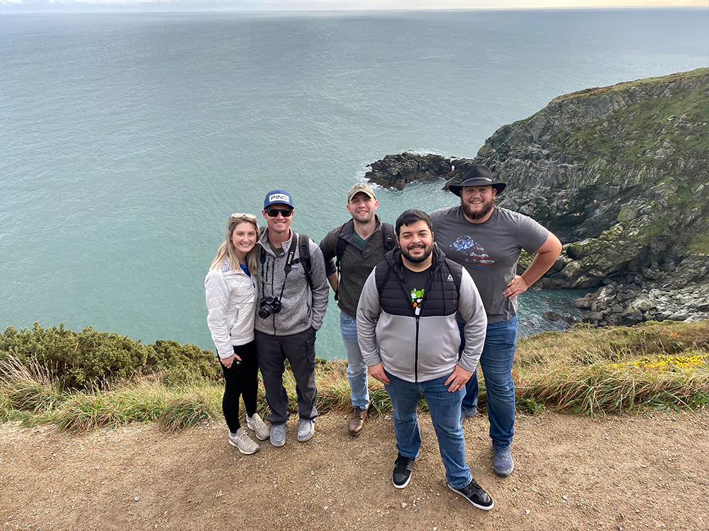 Group standing on Howth Cliff Path